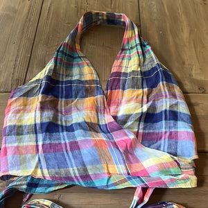 Polo Ralph Lauren Linen Plaid Halter